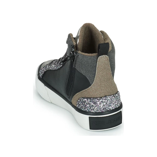 Chaussures Fille Pepe Jeans - OTTIS PLATFORM GIRL GLIT Noir / Argenté 7 Chaussures Fille Pepe Jeans - OTTIS PLATFORM GIRL GLIT Noir / Argenté – Image 5