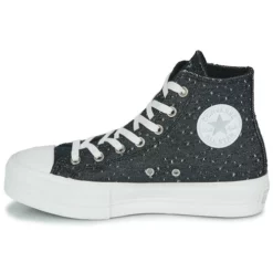 Chaussures Femme Converse - Chuck Taylor All Star Lift Millennium Glam Noir -France CHAUSSURES DE SPORT Soldes Boutique 22654923 500 D