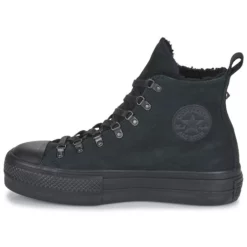 Chaussures Femme Converse - Chuck Taylor All Star Lift Monochrome Hi Noir -France CHAUSSURES DE SPORT Soldes Boutique 22654943 500 D