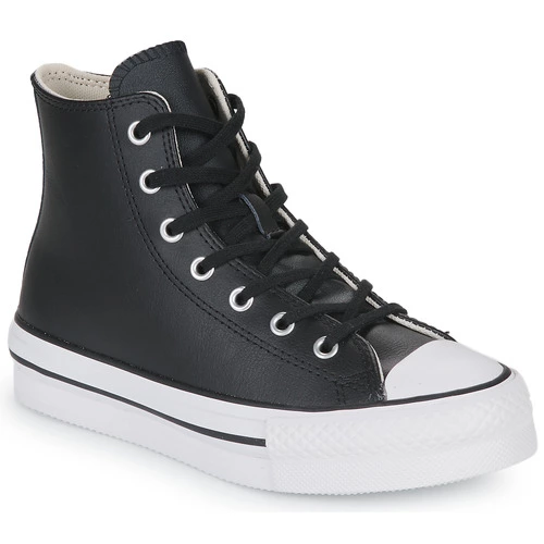 Chaussures Fille Converse - Chuck Taylor All Star Eva Lift Leather Foundation Hi Noir 3 Chaussures Fille Converse - Chuck Taylor All Star Eva Lift Leather Foundation Hi Noir