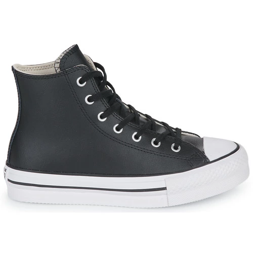 Chaussures Fille Converse - Chuck Taylor All Star Eva Lift Leather Foundation Hi Noir 4 Chaussures Fille Converse - Chuck Taylor All Star Eva Lift Leather Foundation Hi Noir – Image 2