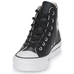 Chaussures Fille Converse - Chuck Taylor All Star Eva Lift Leather Foundation Hi Noir 10 Chaussures Fille Converse - Chuck Taylor All Star Eva Lift Leather Foundation Hi Noir -France CHAUSSURES DE SPORT Soldes Boutique 22674654 500 C