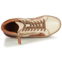 Chaussures Femme Pikolinos - VITORIA Ecru / Marron -France CHAUSSURES DE SPORT Soldes Boutique 22718176 500 F