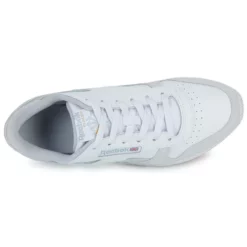 Chaussures Femme Reebok Classic - CLASSIC LEATHER Blanc / Bleu -France CHAUSSURES DE SPORT Soldes Boutique 22753047 500 F