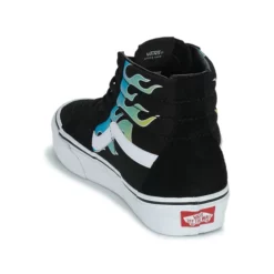 Chaussures Vans - SK8-HI FLAM Noir / Bleu / Vert -France CHAUSSURES DE SPORT Soldes Boutique 22872634 500 E