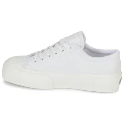 Chaussures Femme Superga - 2630 STRIPE PLATFORM VEGAN Blanc -France CHAUSSURES DE SPORT Soldes Boutique 22873495 500 D