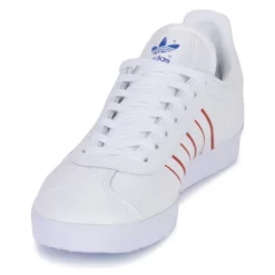 Chaussures Adidas Originals - GAZELLE Blanc / Rouge -France CHAUSSURES DE SPORT Soldes Boutique 22936628 500 C