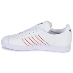 Chaussures Adidas Originals - GAZELLE Blanc / Rouge -France CHAUSSURES DE SPORT Soldes Boutique 22936628 500 D