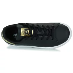 Chaussures Fille Adidas Originals - STAN SMITH J Noir / Doré -France CHAUSSURES DE SPORT Soldes Boutique 22969698 500 F
