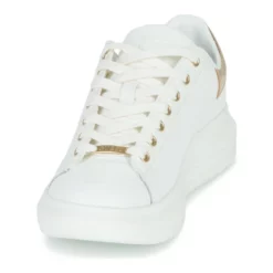 Chaussures Femme Guess - SALERNO Blanc / Doré -France CHAUSSURES DE SPORT Soldes Boutique 23120750 500 C