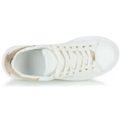 Chaussures Femme Guess - SALERNO Blanc / Doré -France CHAUSSURES DE SPORT Soldes Boutique 23120750 500 F