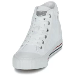 Chaussures Femme Mustang - Blanc -France CHAUSSURES DE SPORT Soldes Boutique 23819470 500 C