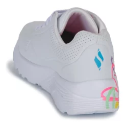 Chaussures Fille Skechers - UNO LITE Blanc / Multicolore -France CHAUSSURES DE SPORT Soldes Boutique 24130822 500 E