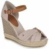 Chaussures Femme Tommy Hilfiger - BASIC OPEN TOE HIGH WEDGE Beige