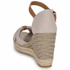 Chaussures Femme Tommy Hilfiger - BASIC OPEN TOE HIGH WEDGE Beige -France CHAUSSURES DE SPORT Soldes Boutique 24323784 500 E