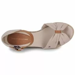 Chaussures Femme Tommy Hilfiger - BASIC OPEN TOE HIGH WEDGE Beige -France CHAUSSURES DE SPORT Soldes Boutique 24323784 500 F