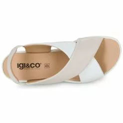 Chaussures Femme IgI&CO - DONNA CANDY Blanc / Beige -France CHAUSSURES DE SPORT Soldes Boutique 24342519 500 F
