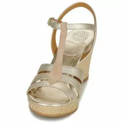 Chaussures Femme Unisa - LATRE Doré / Beige -France CHAUSSURES DE SPORT Soldes Boutique 24682664 500 C