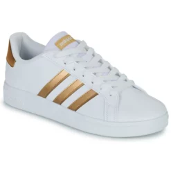 Chaussures Enfant Adidas Sportswear - GRAND COURT 2.0 K Blanc / Doré