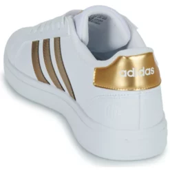 Chaussures Enfant Adidas Sportswear - GRAND COURT 2.0 K Blanc / Doré -France CHAUSSURES DE SPORT Soldes Boutique 24765697 500 E