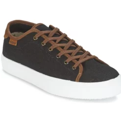 Chaussures Homme Victoria - BASKET LINO DETALLE MARRON Noir / Marron