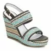 Chaussures Femme Café Noir - JABALA Carbone / Turquoise