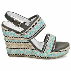 Chaussures Femme Café Noir - JABALA Carbone / Turquoise -France CHAUSSURES DE SPORT Soldes Boutique 2864646 500 B