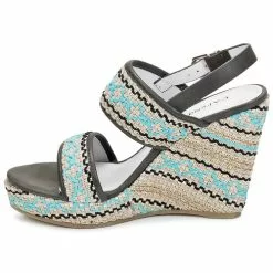 Chaussures Femme Café Noir - JABALA Carbone / Turquoise -France CHAUSSURES DE SPORT Soldes Boutique 2864646 500 D