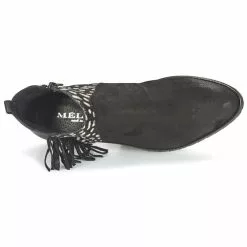Chaussures Femme Meline - VELOURS NERO PLUME NERO Noir / Blanc -France CHAUSSURES DE SPORT Soldes Boutique 3782778 500 F
