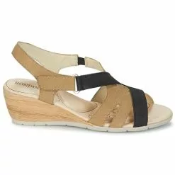 Chaussures Femme Rondinaud - COLAGNE Beige / Noir -France CHAUSSURES DE SPORT Soldes Boutique 4805277 500 B