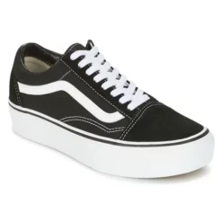 Chaussures Femme Vans - OLD SKOOL PLATFORM Noir / Blanc