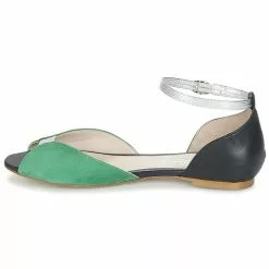 Chaussures Femme Betty London - INALI Noir / Argent / Vert -France CHAUSSURES DE SPORT Soldes Boutique 6965093 500 D