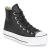 Chaussures Femme Converse - CHUCK TAYLOR ALL STAR LIFT CLEAN LEATHER HI Noir